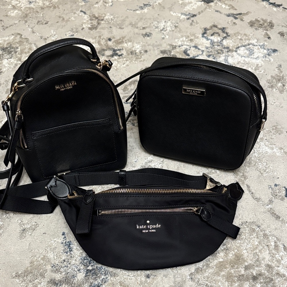 Kate Spade Black Crossbody Set